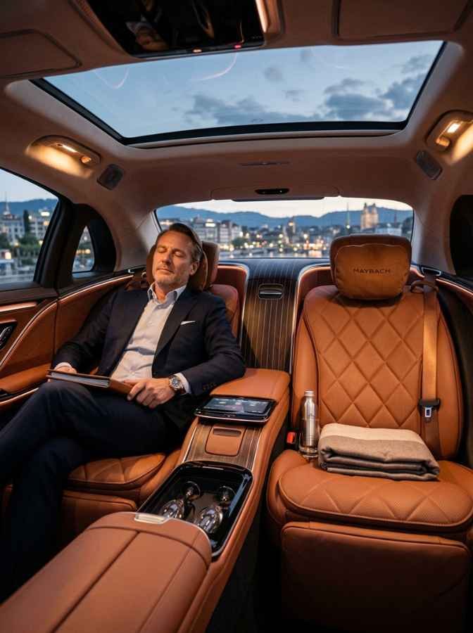 Pourquoi Choisir Taxi Genève - Intérieur Mercedes de Luxe